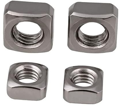 SFQEVHRZ Stahl Muttern， Vierkantmuttern 316 A4 Edelstahl Sechskantmutter M3 M4 M5 M6 M8 M10 M12(M6x10x5)