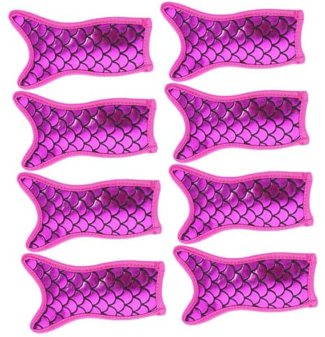 CIYODO 8stücke Wiederverwendbare Meerjungfrauen-popsicle-halter Aus Robustem Gummi-polyester Isolierende Eisbeutel Für Wassereis Und Gefrierbeutel Für Kindergeburtstag Und Sommerspaß