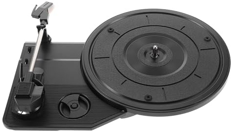 TOGEVAL Retro Vinyl Record Player 200mm Turntable with Large Phonograph Movement, Built-in Speakers and Vinyl Needle Stylus Replacement for Music Lovers and Collectors