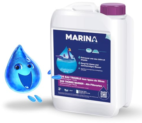 MARINA SOS - Floculante de Agua turbia, floculante líquido, 3 litros