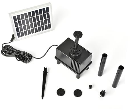 BESPORTBLE Pompe de Bassin à énergie Solaire Aquarium aquaterrarium Water Pump Decoration de Jardin vasques Billard americain Pompe de Fontaine à énergie Solaire Pompe de Bassin Solaire Black