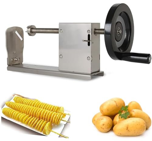GTHTUHFD Pelador De Patatas Eléctrico, Cortador En Espiral con Base Antideslizante, Pelado De Alta Eficacia Y Corte Uniforme, Montaje Rápido En 10 Segundos Y Fácil De Usar, P