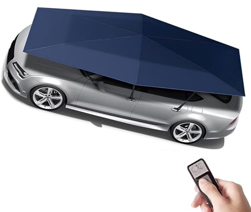 Tente de Voiture EntièRement Automatique, Tente Parapluie Portable, Abri de Voiture Mobile, Auvent de Protection Pliable pour Voitures, Pare-Soleil, Abri Coupe-Vent, Parasol D'ExtéRieur,A-4.3m/14.1ft