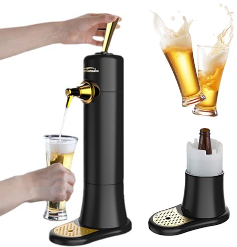 Bärbar öldispenser & ultraljudskumstillverkare, minikegerator för hem, omvandlar alla burk till utkast till öl med ultra-finskum, batteridriven ölkran för barer, fester, gåvor