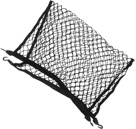 MUELODSIC Rete Portaoggetti in Mesh per Bagagliaio Auto Gancio Elastico per Borsa Piccola Tasca Portaoggetti per Auto e SUV