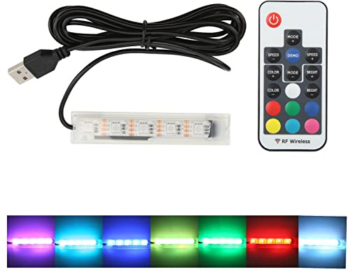 Aquarium Lights for Fish Tank Submersible LED Lights USB Micro Aquarium Dedicated Long Range Wall Penetrating Remote Control Suitable for Small Rectangular Building Block Fish Tank (White line