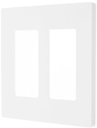 Yardenfun Placa para Interruptor de Luz Doble de Policarbonato Resistente Tornillos Tapa para Interruptores de Pared sin Tornillos Cubierta Estrecha para Tomacorrientes Adecuado