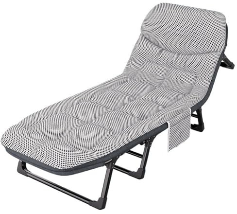 FUHAI-666 Klappbett Klappbett mit weichem Kissen, Einzelbett, Loungesessel, Nickerchen im Büro, einfaches und tragbares Marschieren(Mittel)