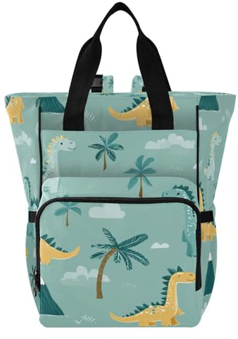 Ttgoth Sac à dos à langer imperméable avec porte-biberons isothermes, sac à dos de voyage multi-poches avec sangles de poussette pour maman et papa