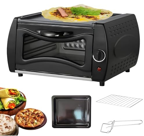 Forno Elettrico Per Pizza, Macchina Per Il Pane Forno Da Banco Da 15 Litri, Controllo Della Temperatura 50-400 ℃, Mini Fornello Per Pizza Con Teglia Da Forno/Griglia Da Forno/Maniglia Del Vassoio