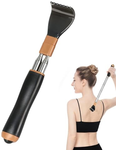 LgCiXli Rascador de espalda telescópico | Alivio preciso de la picazón | extensible hasta 54 cm con masaje magnético y doble varilla reforzada | Herramienta ergonómica de bienestar