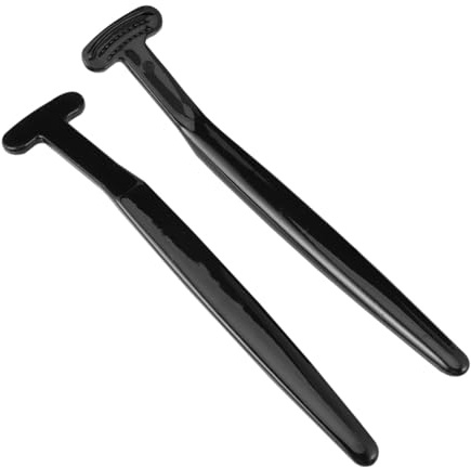 DIYEAH 2 Pezzi Spazzolino per Lingua in Plastica Nero Design Ergonomico e Testa Comfort per Igiene Orale e Pulizia Lingua