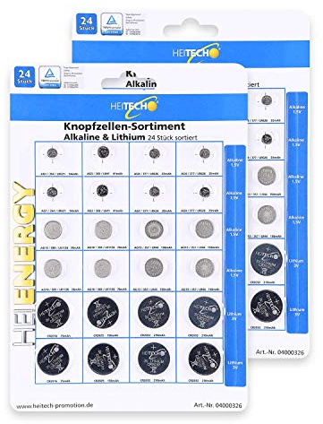 Heitech Alkalisch und Lithium Taste Leck-Nachweisen Zelle Batterien