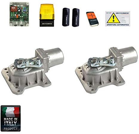 KIT CROMO AUTOMAZIONE CANCELLO 2 ANTE BATTENTI INTERRATI INTERRATO 230V