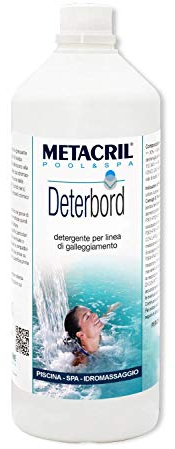 Metacril Deterbord, Detergente e Sgrassante, per Linea di Galleggiamento, Ideale per Piscina e Spa Idormassaggio - 1L