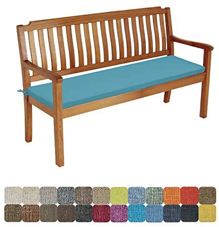 WTHYGB Bankauflage Sitzkissen Bankkissen 160 X 40 X 8CM Waschbar Abnehmbarem Stuhlkissen rutschfeste Gartenbankauflage Auflage für Gartenbank Terrasse Schaukel Gartenmöbel -Blauer See