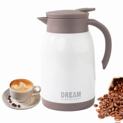 Carafes à café et à thé | 800 ml Pichet Isotherme | Carafe Thermique en Acier Inoxydable | 12h chaud, 24h froid | Thermo pour café, thé, eau, boisson