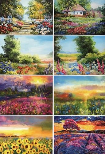 Zita´s Creative Reispapier A3 - Landscape Spring and Summer. Motiv-Strohseide, Strohseidenpapier, Decoupage Papier