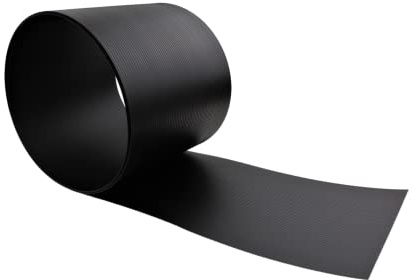Lot de 10 bandes brise-vue en polypropylène de qualité supérieure - Pour panneaux à double fil - Couleur : noir RAL 9005 - 2535 x 190 x 1,35 mm