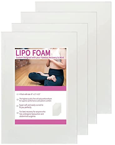 KAIHENG 4-pack lipo-skumdynor lipo-skumskiva postkirurgi läpposuktion kirurgi skumark 20 cm x 30 cm AB-bräda för att hjälpa till med postkirurgisk liposuktion, bukplast, arm- och lårfett