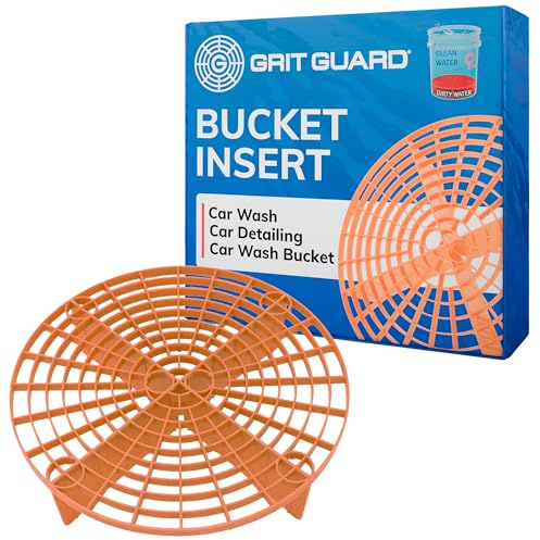 Grit Guard The Original Orange Bucket Insert - 10 Diameter Car Wash Bucket for Car Washing, Detailing Compatible with 3.5, 4, 5 and 6 Gallon Buckets