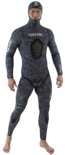 Seac Snake Man, Two-Piece Open-Cell Neoprene Wetsuit for Spearfishing and Freediving 5 mm Large
