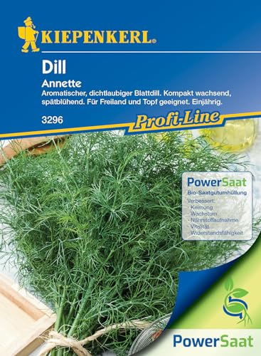 Kiepenkerl Profi-Line Dillsamen Annette PowerSaat - Aromatische Dill Samen für den Kräutergarten - Dill Samen für 80 cm hohe Pflanzen - Widerstandsfähige Kräutersamen Frische Dill für Suppen & Salate