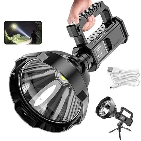 Generico TORCIA LAMPADA RICARICABILE ULTRA POTENTE 100W LED CREE XHP50 FINO A 1KM
