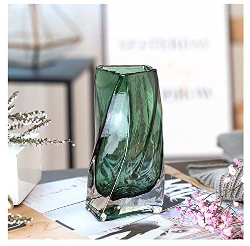 Decoration Vase European Style Creative Geometric Glass vase Living Room Water Planting Flower Arrangement, vase Table Decoration Ornaments Multi-Purpose Decorative (Size : CH)