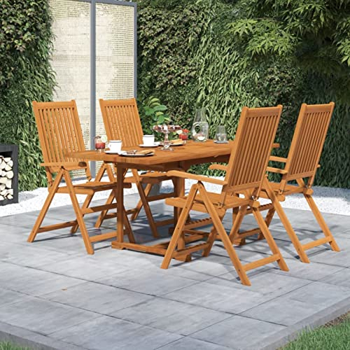 Yolola Gartenmöbel Set Holz 4 Personen Gartentisch Mit Stühlen Set Garten Sitzgruppe Set Gartentisch Sitzgarnitur Gartenmöbel Set Balkonmöbel Esstisch Stühle Terassenmöbel Type-3 Massivholz Akazie