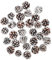 ENLACE 30 piñas de abeto, aprox. 2 – 3 cm, pequeñas piñas de Navidad con pintura blanca, piñas de pino natural, decoración para decoración de Navidad, manualidades, árbol de Navidad, otoño e invierno