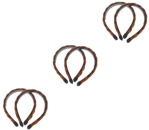 MAGICLULU 3 Juegos De Diademas Trenzadas Anchas Diadema Elástica Para Mujeres Y Niñas Para Bodas 2 Unidades X 3