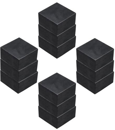QUARKZMAN 12 Stück Gummi Schwingungsdämpfer Pads Antivibrationsmatte 50mm Quadratische Waschmaschinen Unterlage Unterlegplatten 25mm Dicke Gummiblock für HVAC Kompressor Klimaanlage