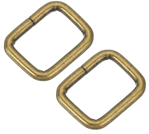 QUARKZMAN Metall Rechteckring Rechteckige Schnallen 20x16mmInnen 30Stück | Gurtbandverschluss Vierkantring für Taschen DIY Zubehör, Bronze