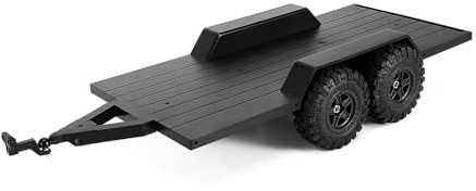 INJORA Utility Trailer with Hitch for 1/18 RC Crawler Car TRX4M Upgrade