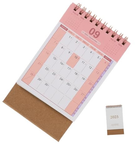 NUOBESTY Kleiner Tischkalender Minimalistischer Standkalender Mit - Für Büro Und Schule Freistehender Monatsplaner Weiß