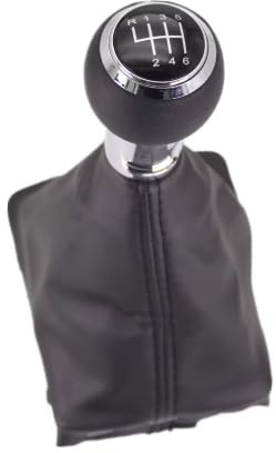 Car Passion Cuffia Leva Cambio Manuale + Pomello Compatibile con Audi A3 8P 2003-2013 Marce Cambio Manuale Set Completo Ricambio Auto