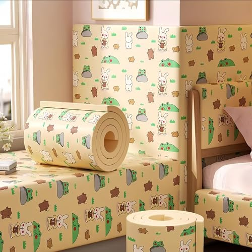 Upholstered wall panels, anti-collision wall stickers, of sound absorbing panels, thickened tatami wall stickers, peel and stick headboards, bedroom dojo game room upholstered wall panels(D3,20*400cm)