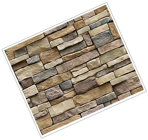 Veemoon Papel Pintado Autoadhesivo Efecto Piedra Rústica Pegatina Decorativa Para Pared De Salón Dormitorio y Cocina Resistente Al Agua y Polilla Pvc Ecológico
