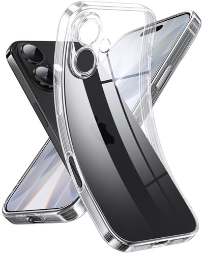 Supdeal Crystal Clear Hülle für iPhone 17, Niemals gelb mit Kameraschutz, Silikon Durchsichtig Handyhülle Weicher Passform, Ultra Dünn und Leicht Case Cover, 6,3, Transparent