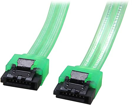 QSBVSO 24 Pollici 6 GB/s SATA3. Seriale Dati ATA. Cavo w/Fermo Compatible with Pc Computer Portatile Sata 3.0 sataiii 6 Gbps. Disco Fisso Disco del Disco Rigido/SSD - UV. Verde