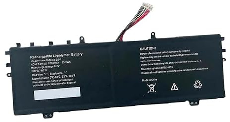 Backupower Ersatz UTL-5176127-2S 5078C3-2S Akku Kompatibel mit PEAQ PNB C140V-1G428N Creabook i540 Classic C140Y 7.6V 7000mAh/53.2Wh