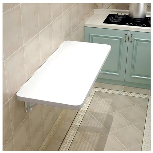 Klappbarer Wandtisch Platzsparender Multifunktionstisch für Küche Garten & Terrasse Weiß 40x40cm - Kompaktes & Praktisches Design für Kleine Räume