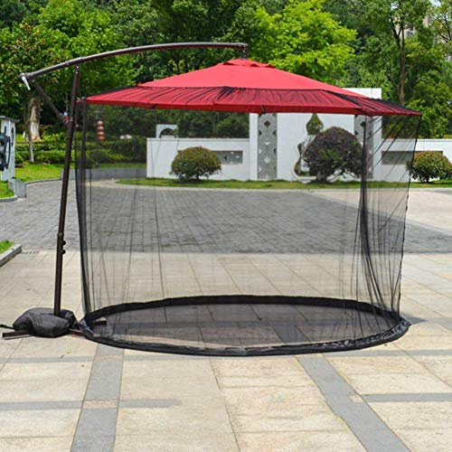 Rete per ombrellone da giardino con apertura a cerniera da 2,5 m con base riempita d'acqua per una maggiore stabilità, ideale per gazebo e ombrelloni, protezione dagli insetti per la privacy