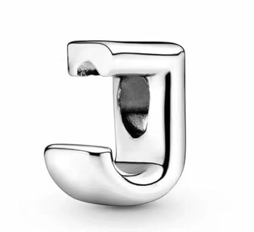 WEIMU Bokstavsberlocker silver amuletter hängen silver 925 för armband, stopp charm hängen, pärlberlocker, kompatibla med europeiska armband och halsband för kvinnor, m, Sterlingsilver, Kubisk