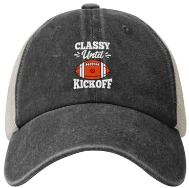 Kangweida Classy Until Kickoff Outdoor Adventure Essential: Cowboy Mesh Baseball Cap Black