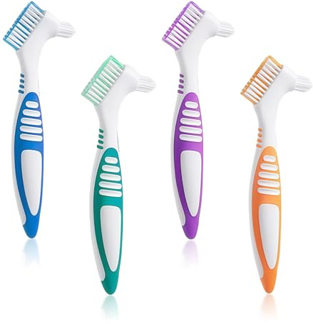 Flintronic 2Pcs Boîte de Dentier, Boîte de rangement pour appareils dentaires, avec 2 Brosse à Prothèses, Boite Appareil Dentaire avec Passoire, Couvercle Portable, pour le stockage des prothèses