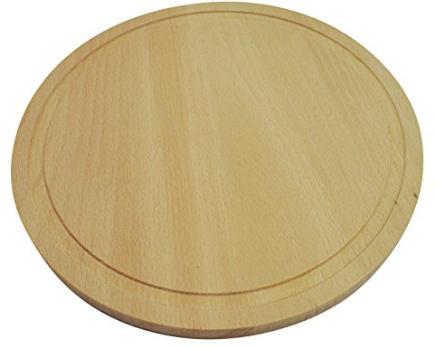 Circular wooden cutting chopping board 10 inch 25 cm kitchen solid wood round plain with round line