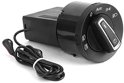 Automatik Lichtschalter Scheinwerferschalter mit Lichtsensor Modul für automatische Scheinwerfersteuerung Upgrade Schwarz ABS Kunststoff Passend für MK4