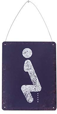 Antike Fundgrube Nostalgisches Blechschild WC-Schild Frau | Hinweisschild Türschild | Retro Vintage | 20x25 cm (10031)